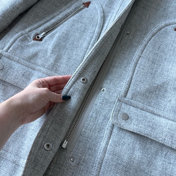 J. Crew - Chateau Parka Italian Stadium Cloth Wool Coat - Heather Dusk (Gray) - Picture 4 of 15